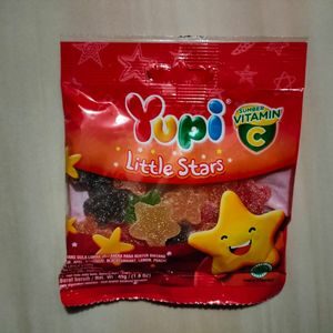 Cek Bpom Kembang Gula Lunak Jeli Aneka Rasa Bentuk Bintang (Jeruk, Apel, Stroberi, Blackcurrant, Lemon, Peach) Yupi Little Star