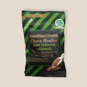 Cek Bpom Lozenges Rasa Cokelat & Mint (Choco Mentho Mint Flavour Lozenges) Fishermans Friend