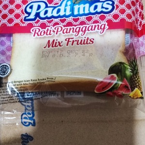 Cek Bpom Roti Panggang Dengan Isian Rasa Aneka Buah (Mix Fruits) Padimas