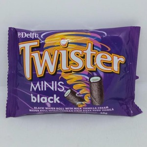 Cek Bpom Wafer Roll Hitam Dengan Krim Rasa Susu Vanila Delfi - Twister Minis