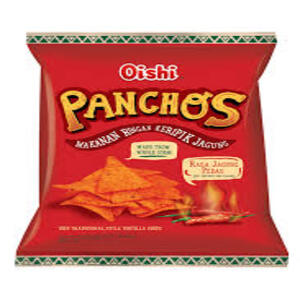 Cek Bpom Oishi Panchos Makanan Ringan Keripik Jagung Rasa Jagung Pedas (Hot And Spicy Corn Flavor)